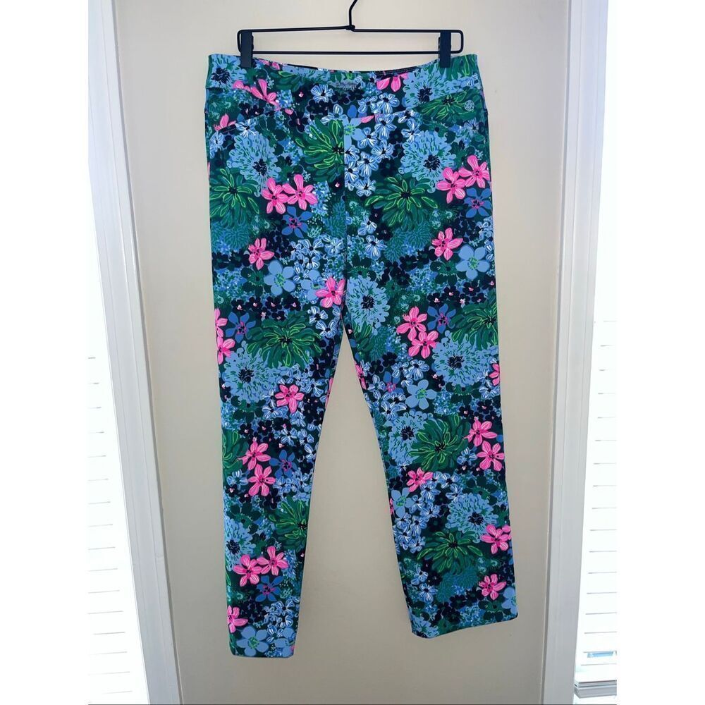 Lilly Pulitzer Luxletic Alston High Rise Pants Golf UPF 50+ in Soiree All Day Si